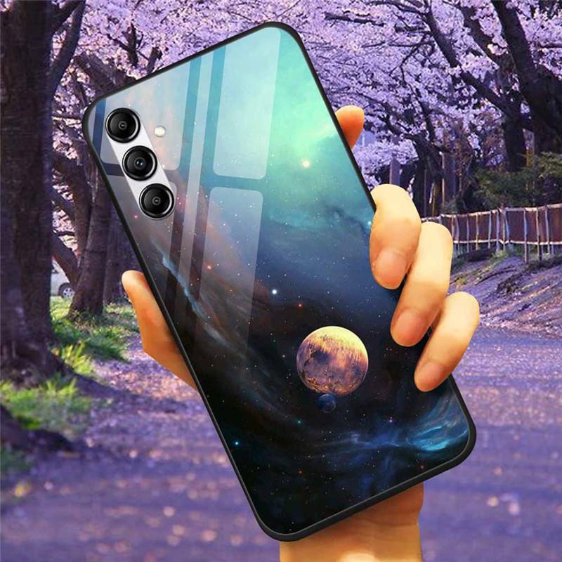 Gehärtetes Glas Handyhülle Für Samsung A34 A14 A54 5G Hülle Für Galaxy A13 A137F A24 M54 A8 Plus Hard Back Bumper A 54 GalaxyA34