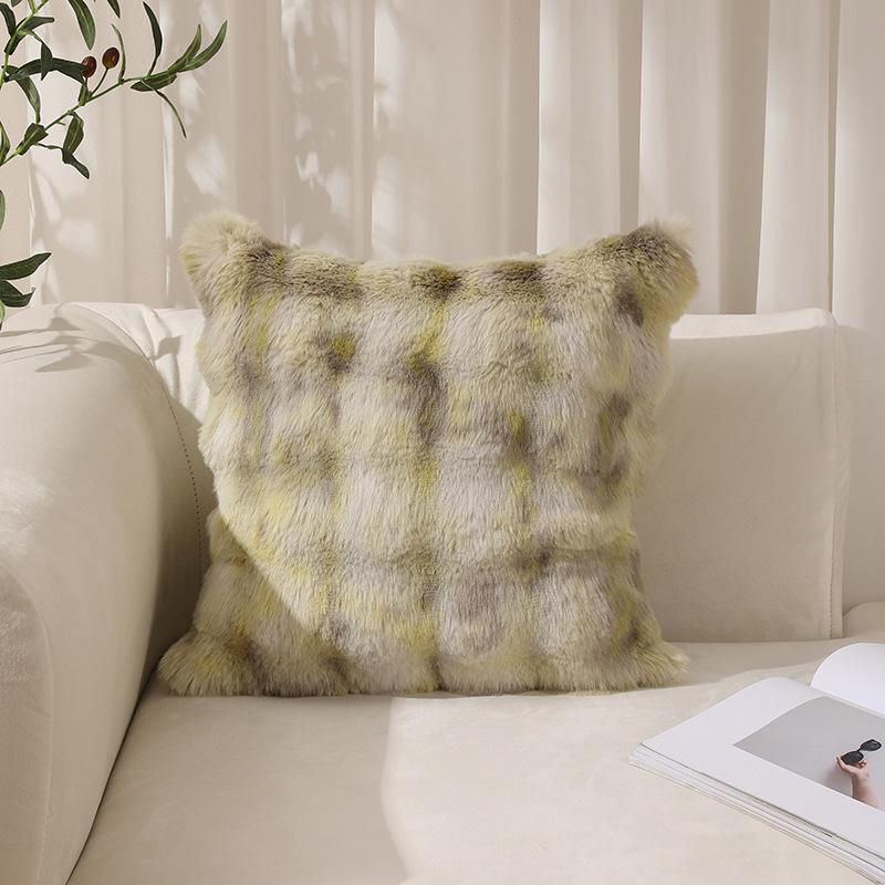 Bubble Velvet Imitation Kaninchenfell Einfarbig Batik Plüsch Wohnzimmer Sofa Kissen Bubble Fell Kissen Heimtextilien Dekoration