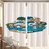 Home Interior Kitchen Curtains for Living Room 2 Pieces Blackout Curtains Door Curtain Pokemon Partition Bedroom Decoration