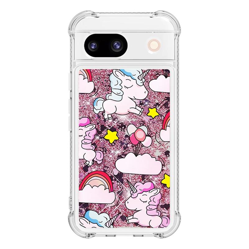 Pixel 8 Pro Hülle auf Für Funda Google Pixel 8 Pro Hülle Glitzer Dynamische Flüssigkeitshülle Für Google Pixel8 8A 7A 8Pro Handyhülle Etui