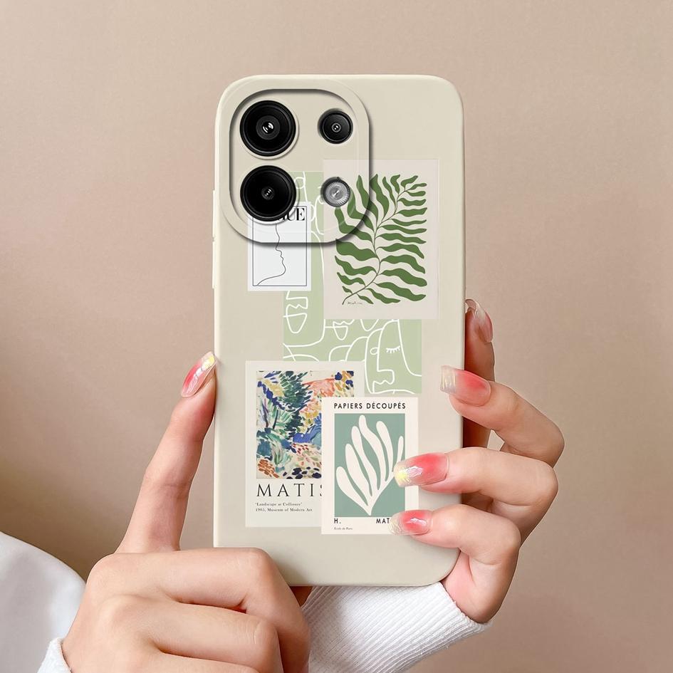 Phone Covers For Xiaomi Redmi 13 A3 4G Note 13 Pro 13R Turbo 3 Housing Silicone Soft Fashion Labels Screen Protector Matte Phone Cases Shell For Redmi