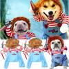 Dog Halloween Costumes Pet Deadly Doll Dog Costume Funny Dog Costumes Halloween Costume Clothes for Small Medium Pets