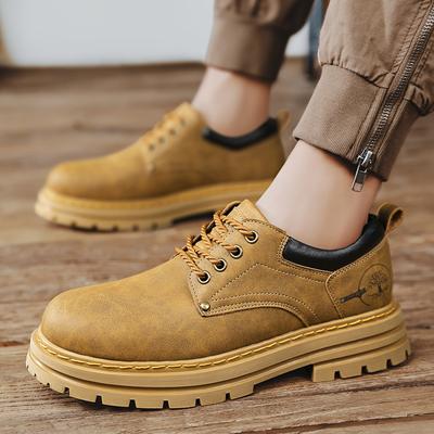 2024 New Men's Safety Shoes Outdoor Men's Spring Low Help Work Wear Shoes Men's Puncture Work Shoes Boots Big Head Leather Shoes