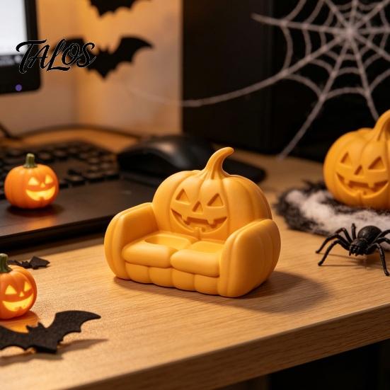 Festive Halloween Home Decor Jewelry Tray, 3D Printed Ghost Pumpkin Couch Shaped Trinket Dish, Party Gothic Small Decorative Dish for Rings