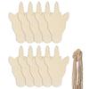 Unpainted Wood Cutout Hanging Ornaments Unicorns Wood Crafts Label Plaques with Rope