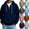 Men's Color Half-Zip Hooded Sweatshirt Casual Winter Pullover