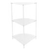 3 Tier Acrylic Corner Shelf  , Water Proof Tool Less Installation Vanity Shelf, Makeup  S, Weight Capacity Up To 50 Lbs, for Bathroom,