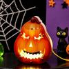 DIY Art Kits for Home Gardening Halloween Lantern Craft Set Kids, Handheld Paper Pumpkin Ghost with LED Light Trick or Treat Party Decoration,