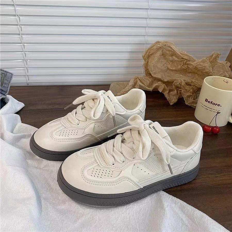 Flat Bottom Versatile Little White Shoes Women's Summer New Breathable Simple Retro German Training Shoes Board Shoes Sports and Leisure Shoes