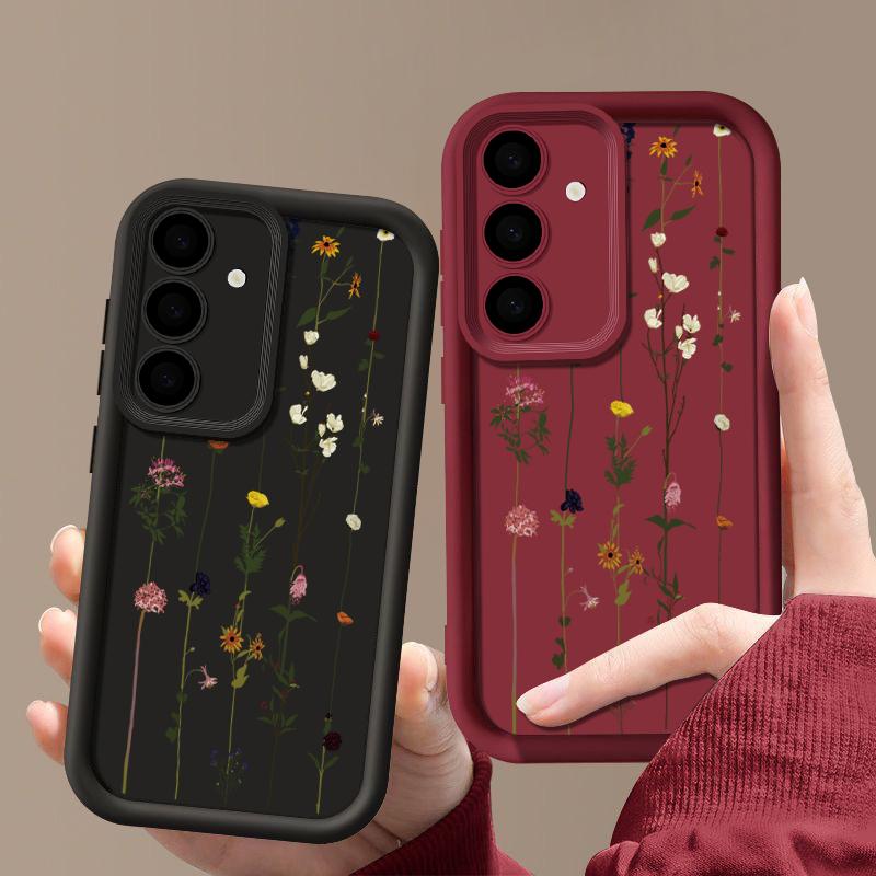 Moderne Blume Muster Weiche Handyhülle Für Samsung S25 S24 FE S23 Ultra S22 S21 Plus A55 A35 A54 A34 A15 A14 A17 A37 A57 S26 Silikon Stoßfeste Hülle
