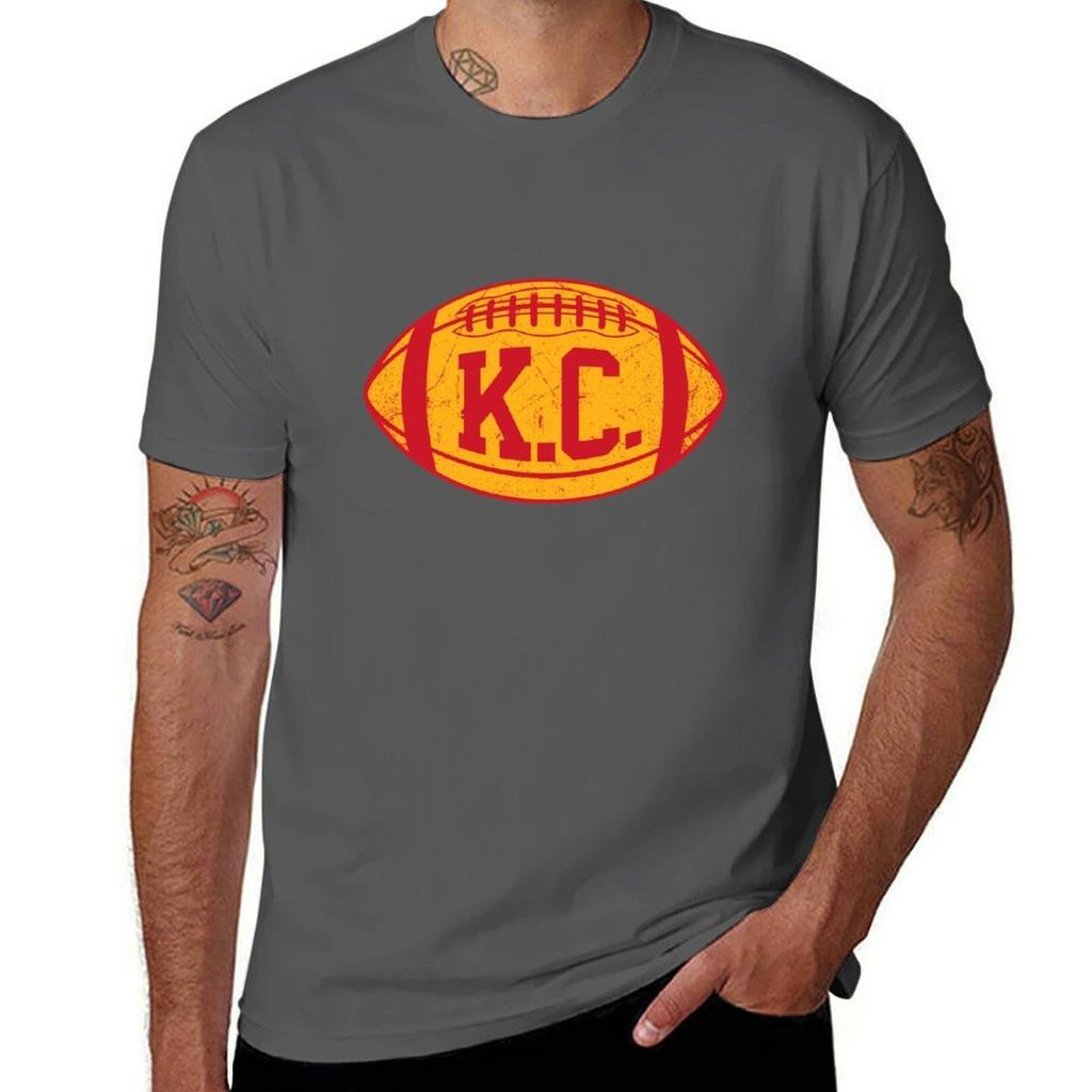 Kc Retro Football Tshirt Thanksgiving Casual Tee