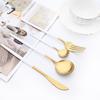 White Gold 24Pcs Cutlery Set Matte Dinnerware Western Flatware Knife Fork Spoons Stainless Steel Silverware Kitchen Tableware Set