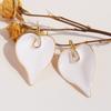 Light Luxury Heavy Industry White Enamel Calla Lily Flower Earrings Women'S Literary Exaggeration Large Stud Earrings Copper Plated Real Gold 489