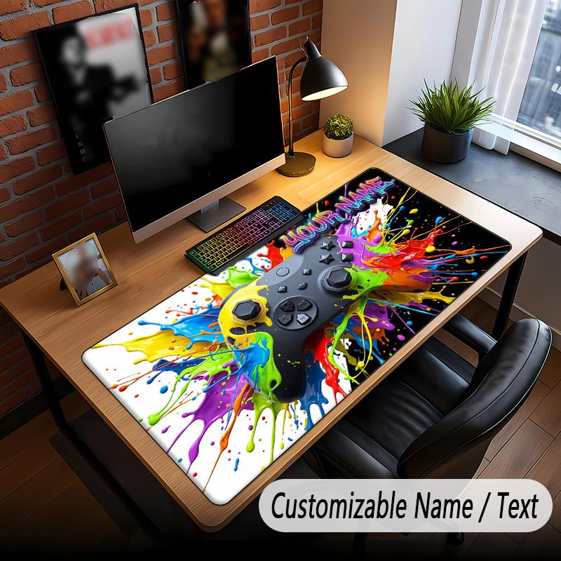 Tapis de Souris Personnalisé Thème Manette de Jeu Personnalisé Avec Nom Texte Tapis de Bureau Personnalisé Pour Bureau Décoration Intérieure