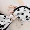 Silk Scarf Buckle High-end Small Square Ring Pearl Brooch Single Exquisite Knot Versatile Fashion Creative Accessories