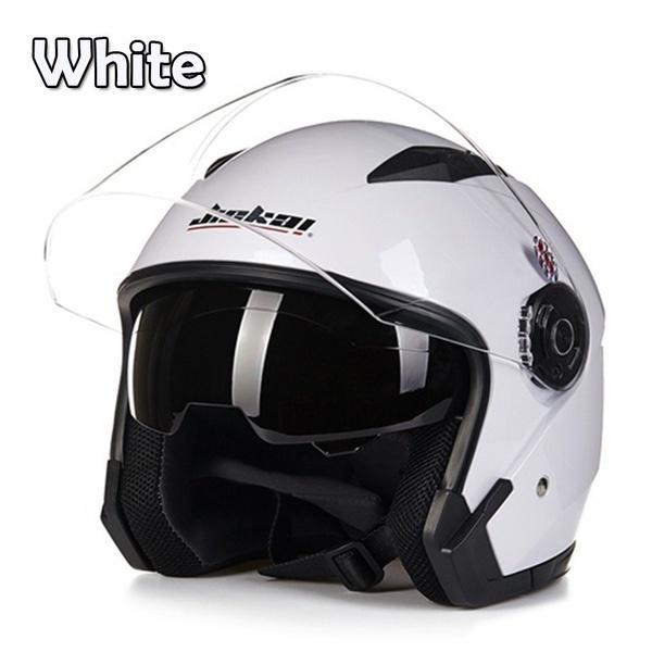 Matte Black Half Open Face Motorbike Helmet Lightweight Electric Bike Safety Helmet