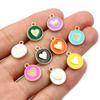 20pcs 14.5x12mm Enamel Double Side Heart Charms Pendant DIY Jewelry Making Accessories Findings for Bracelet Earrings Keychains