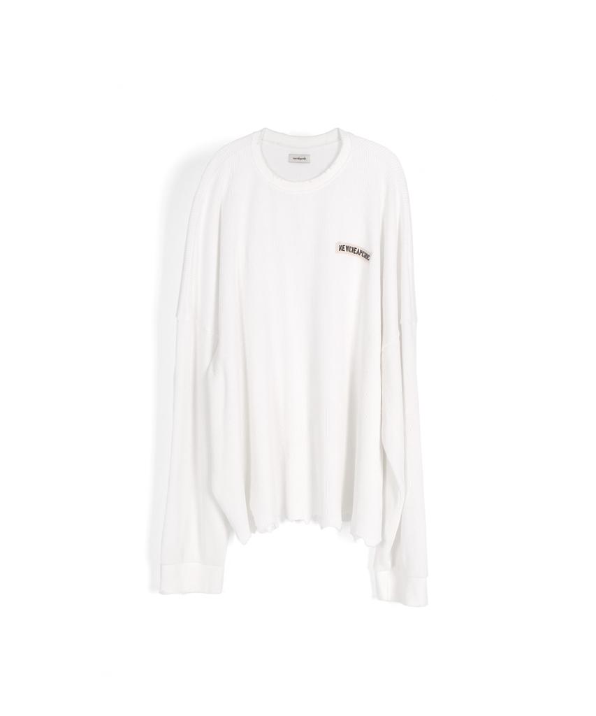 New Chief Chic D.P. Shabby Waffle Long Sleeve (White)