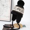 Retro gestrickte Herbst- und Winter-Ohrschützer Lei Feng Mütze lässt ein kleines Gesicht sehen, neue Wolle gestrickter Pullover Kälteschutzmütze