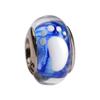 Trendiger Kupferfarbener Bunter Mattierter Murano-Anhänger Kompatibel Mit Authentischen Armbändern Niedliche Fußabdruck Glasperlen-Anhänger Damen Halsketten Schmuck
