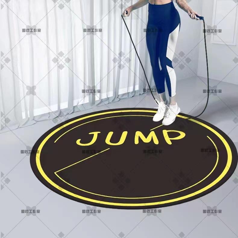 Circular Jumping Rope Floor Mat Jumping Exercise Carpet Indoor Fitness Yoga Mat Thickened Non-slip Cushioning Sports Jumping Rope Mat