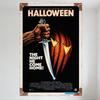 Halloweenový filmový plakát Kovový plechový znak Vintage hororový film Nástěnná dekorace pro pánský pokoj domácí bar Estetický zlověstný slasher umění
