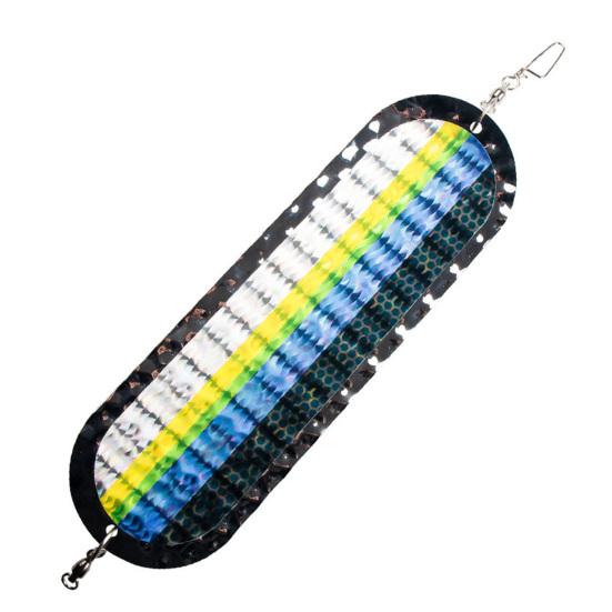Stainless Steel Trolling Flasher Fishing Lure with Vibrant Colors Metal Dodger for Salmon Trout Fishing Lure Bait Flash Attractor