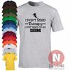 Jag behöver inte terapi, jag behöver bara åka skidor t-shirt skidor vintersport snö