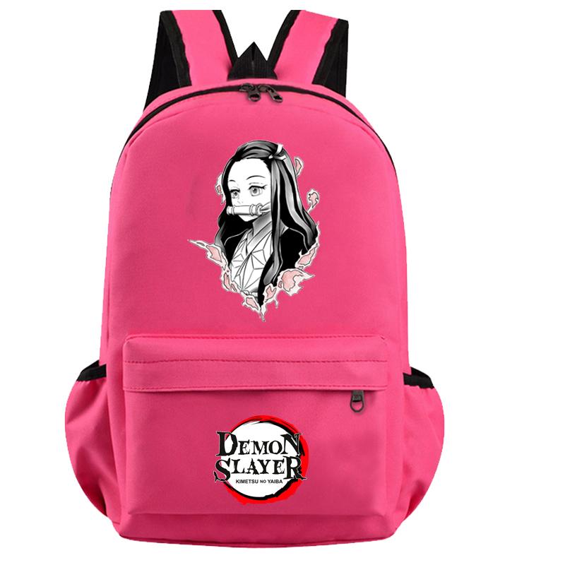Mochila Anime Demon Slayer para meninos e meninas, mochila escolar infantil de volta às aulas, mochila Kawaii Goku Bulma, bolsas leves