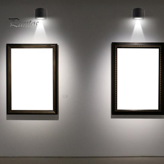 1 Set LED Magnetic Wall Lamp Intelligent 360 Degree Rotation USB Charging 3-Color Temperature Remote Control Long Battery Life Lamp