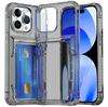 For Apple 14 Promax Phone Case Transparent Card Insertion Flip Storage Card for IPhone 15 Pro Anti Drop 13