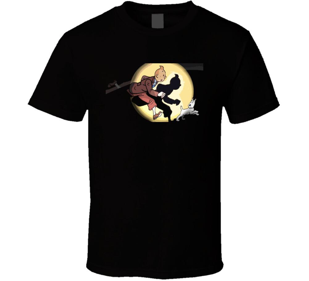 T-shirt Tintin Dessin Animé Héros de BD Détective Hommes Femmes T-shirts Haut