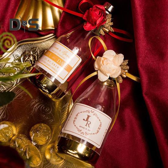 10Pcs Golden/Silver Color Mini Candy Box Simulation Champagne Bottle Beautiful Baby Shower Festive Mini Gift Candy Organizer Box