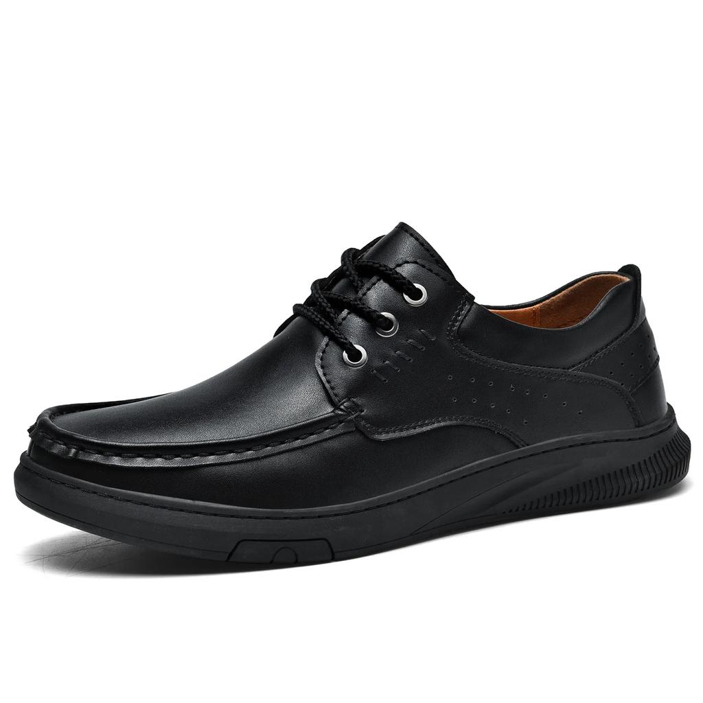 Men's Top Layer Cowhide Leather Shoes Casual Men's Shoes Soft Sole Comfortable PU Leather Men's Driving Shoe Zapatillas
