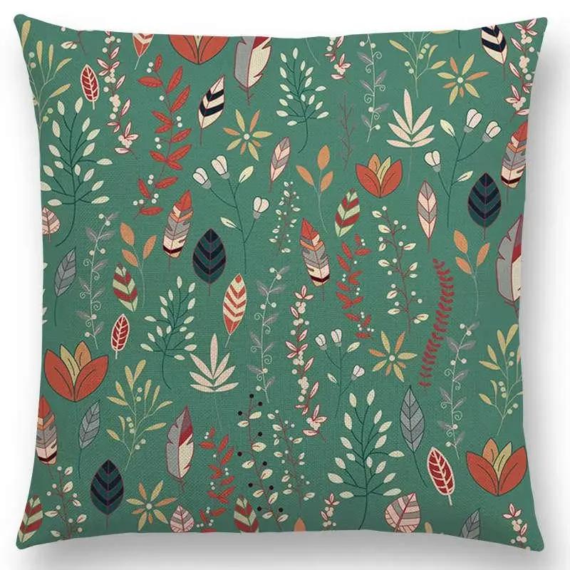 Botanische Blumen- und Schmetterlings-Kissenhülle Wunderschöne Blumengarten-Mini-Drucke Heimdekor Sofa-Überwurf-Kissenbezug