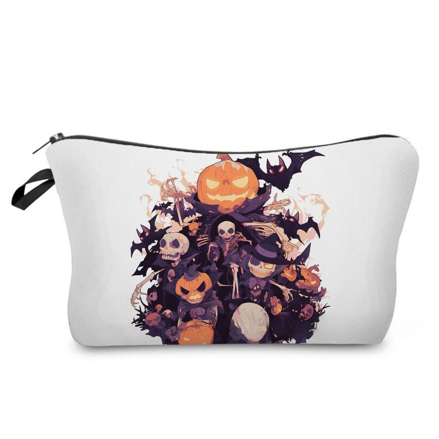 Dames Skeletprint Make-up Tas Toiletartikelen Organizer Reiskoffer 6963 KTB