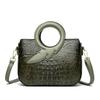 Women's Handbag Fashionable Round Handle Women's Shoulder Bag Crocodile Leather Pattern Luxury Crossbody Bag Women