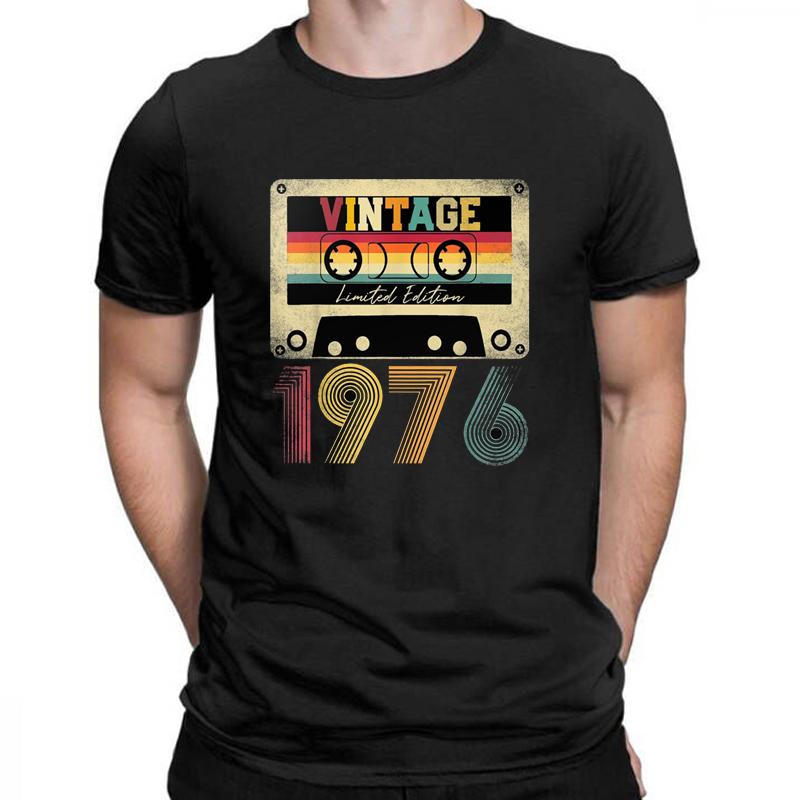 Ανδρικό T-Shirt Δώρο για τα 43α Γενέθλια Vintage 1976 Χρονιά T-shirts Γυναικείο T-shirt Casual Τοπ Μπλουζάκι Γυναικείο Καλοκαιρινά T-shirts