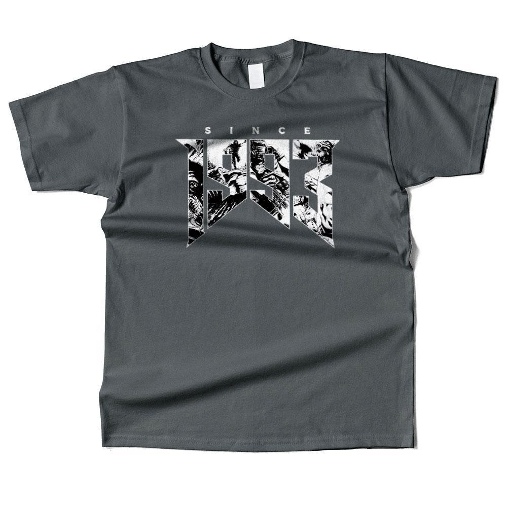 Mens Cotton Doomed Since 1993 Graphic High Quality T Shirt Street Casual Style Tee for Men and Women