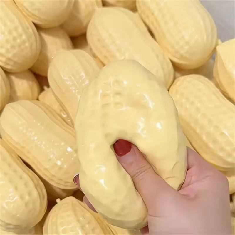 1Pcs New Peanut Stress Toys Squeeze Ball Squishy Toy Buttery-Soft Feel Fidget Toy ASMR Sensory Anti Stress Toys for Kids&Adults~