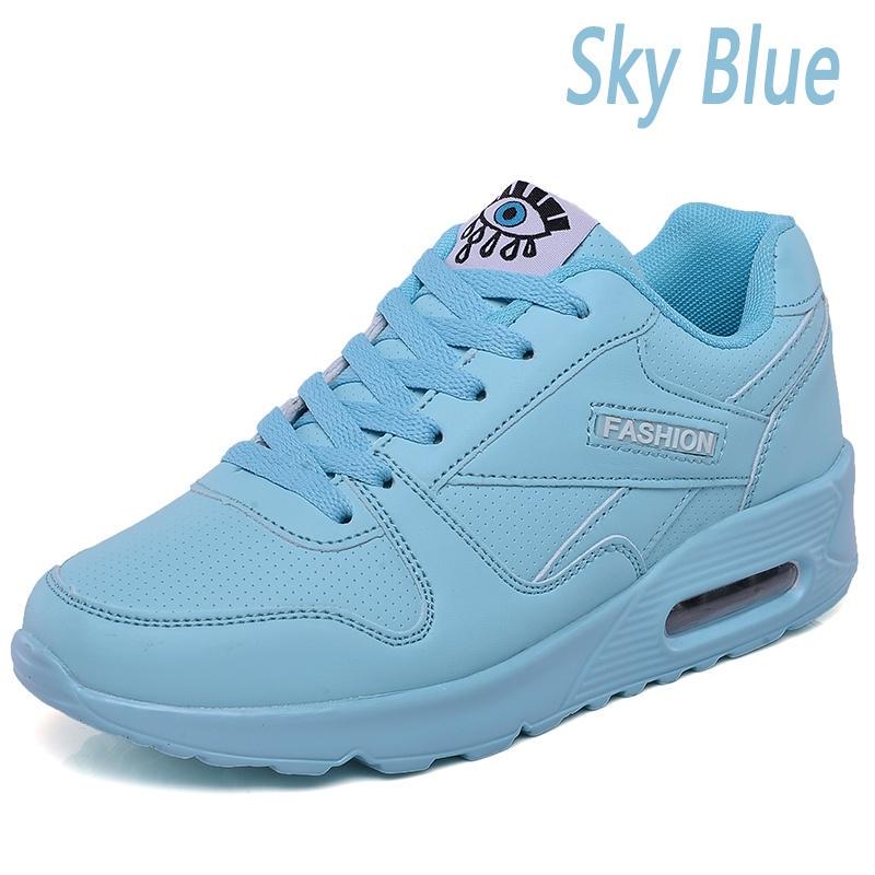Women Casual Shoes Leather Platform Shoes Women Sneakers Ladies White Trainers Light Weight Shoes