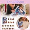 Christmas Countdown Blind Box With Marmot Figurines Acrylic Wall Decor For Holiday Gift