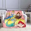 Exquisite Princess Cartoon Flannel Blankets Can Be Customized, Suitable for Beds, Bedrooms, Sofas, Picnics, Outdoor Leisure Nap