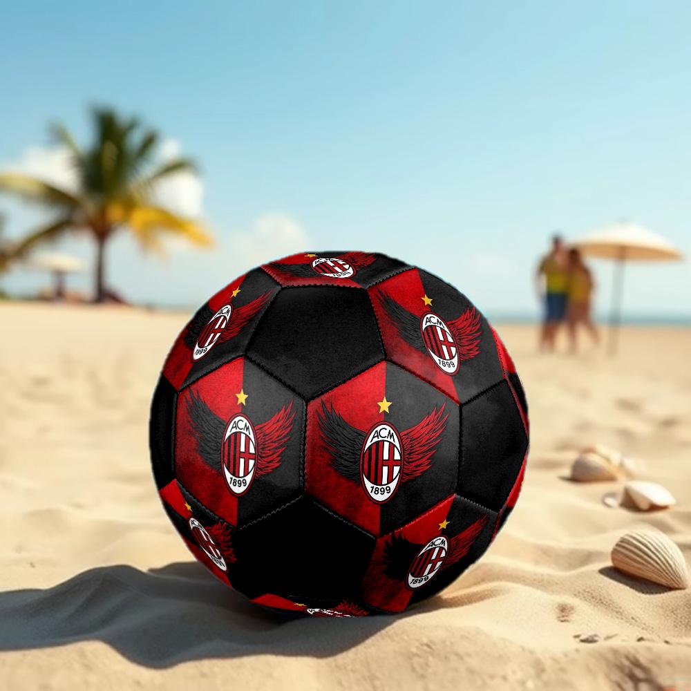 Associazione Calcio Milan Soccer Ball Colorful All Ages Machine Stitched PVC Competition Ready Durable High-Bounce.SIZE5