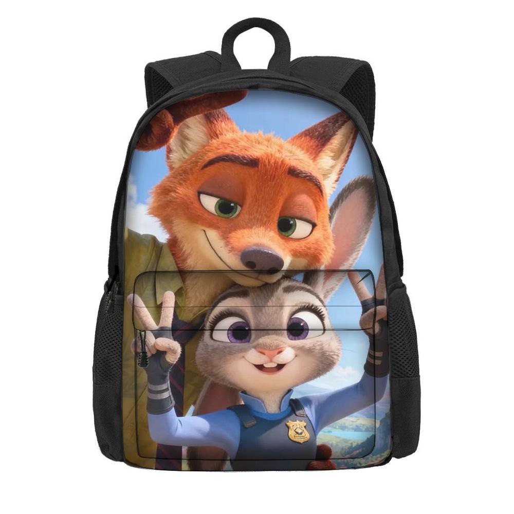 Cartoon-Rucksack zum Thema Zootopia 2 für Grundschüler, großes Fassungsvermögen, leichter Doppelschulter-Rucksack KTB