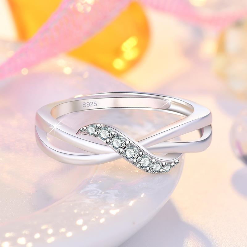 925 Silver Ring Fashion Sparkle AAA Zircon High Quality For Women Rings Wedding Fine Jewelry Accessories Party Gift