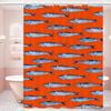 Colorful Sardine Lobster Fish Ocean Bathroom Curtain Classic Anime Fabric Shower Curtain With 12 Hooks Waterproof Bathroom Decor