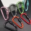 With Lock Outdoor Sports Buckle Aluminium Alloy D-shape Carabiner New Climbing Button Outdoor Tool