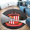 Sunderland Association Football Club Round Area Rug,Carpet Rug for Living Room Bedroom Sofa Playroom Decor,Non-slip Floor Mat