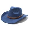 Ethnic Style Suede Felt Dress Hat With Wide Brim For Men Women Autumn Winter